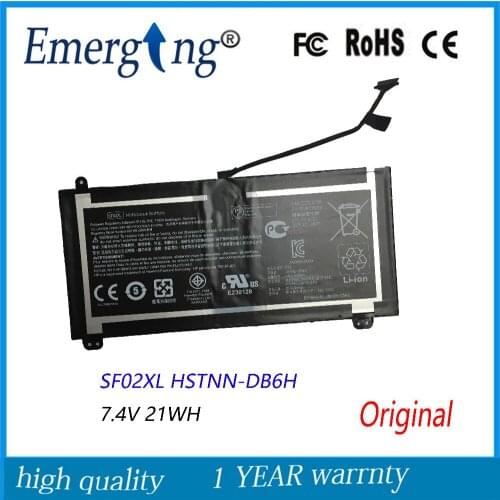 7.2V 21WH New Original Laptop Battery for HP SF02XL HSTNN-DB6H