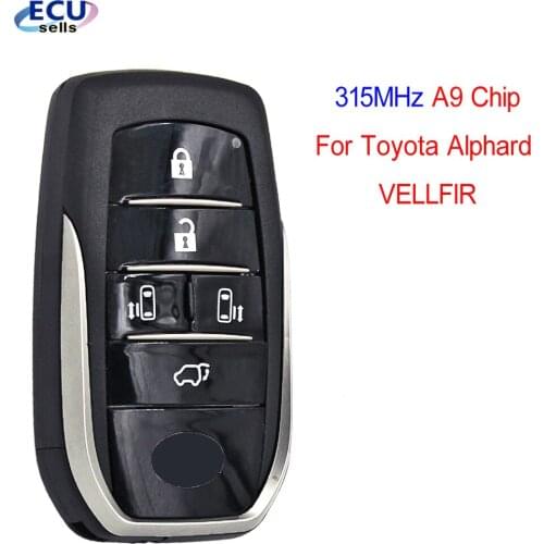 Keyless Go 5 Button Smart Remote Key 315MHz A9 Chip For Toyota Alphard VELLFIRE NOAH Previa Board : 0120