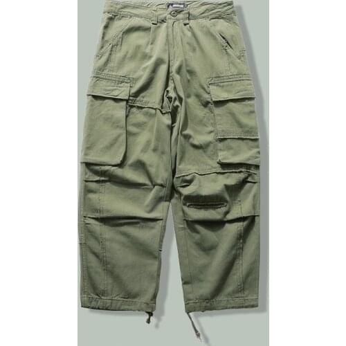 Hip Hop Multi Pocket Casual Cargo Pants Men Harajuku Streetwear Loose Drawstring Trousers 2021 Autumn Jogger Hipster Sweatpants