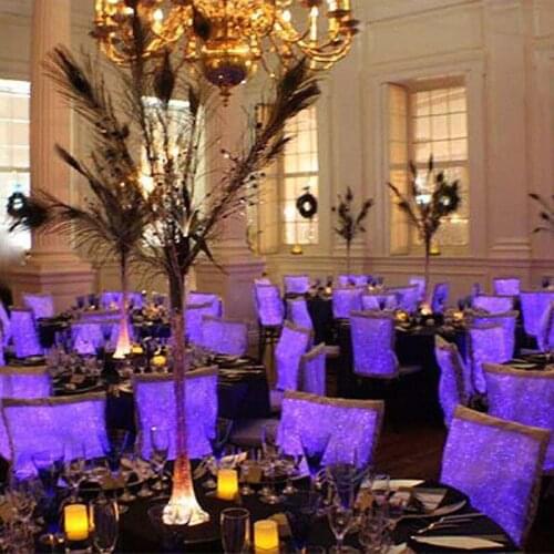 Antimacassar Shining LED RBG FABRIC LED Night Christmas Day Party Chair Back Cover Luxury Include shining LED System