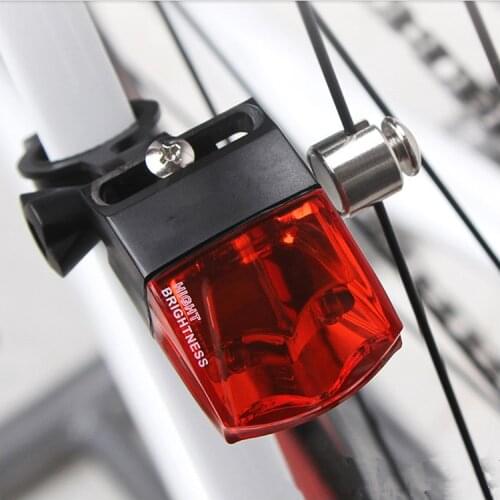 Electromagnetic induction IPX-4 Waterproof LED Bike Light Magnet Taillight Cycling Rear Light for Bike Fork 16-22mm Cycling