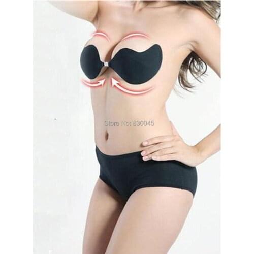 HOT Sale Super light V-Shaped Lycra Self-Adhesive Invisible Bra Super light Lycra Strapless Wedding Dress Evening DressAB001