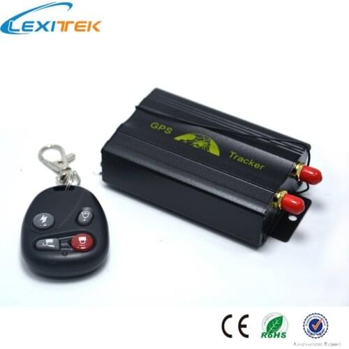 GPRS GSM Quadband GPS Car Tracker TK103B with remote control siren Shock Sensor Alarm