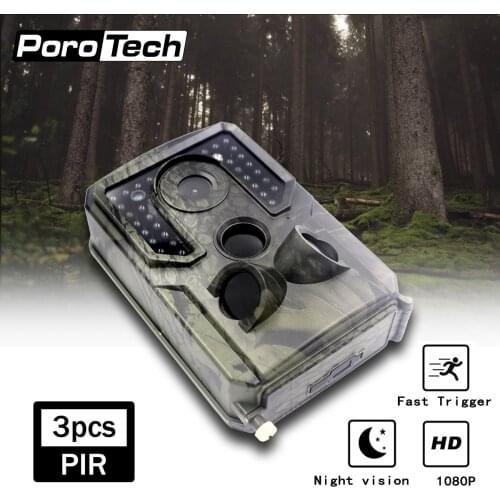 Motion-triggered Scouting Camera 120degree FOV Lens Game Trail Hunting Camera with 34pcs Infrared LED Night Vision House Monitor