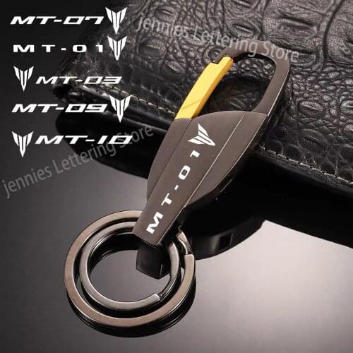 Fashion metal keychain carabiner with logo for Yamaha MT01 MT09 MT07 MT10 MT03 MT 01 09 07 03 10 MT-01 MT-10 MT-03 Accessories