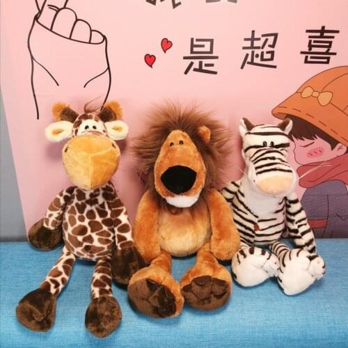 New cool 25/35/50cmCute Forest simulation animal tiger lion deer soothing doll birthday christmase gift soft Pillow good quality