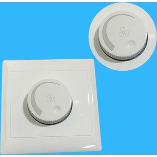 Ceiling Fan Speed Control Switch Anti-flame PC Material 220V 10A Adjustment Wall Button Dimmer Switch