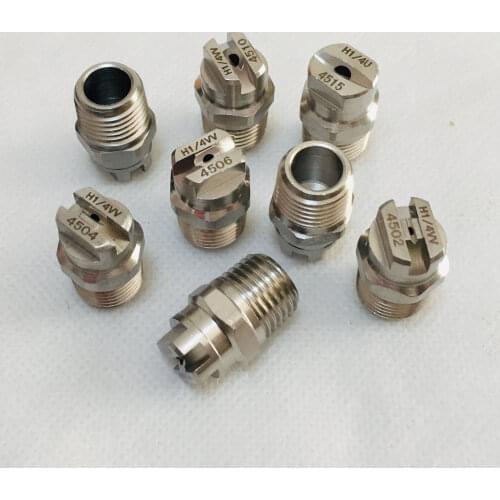 10 pcs/lot )25/ 45 degrees 1/4" SS304 vee jet flat fan spray nozzle, Industrial / factory cleaning, dust removal nozzle