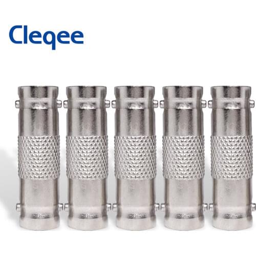Cleqee BNC Female to Female Connector Straight Adapter Coupler for CCTV Security Camera Survelliance System