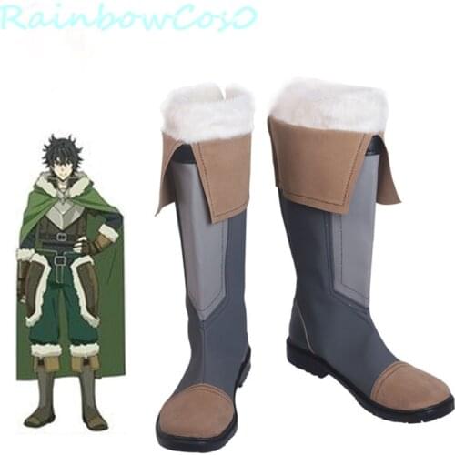 RainbowCos0 Free Ship Cosplay Shoes The Rising of the Shield Hero Naofumi Iwatani Boots Game Anime Halloween