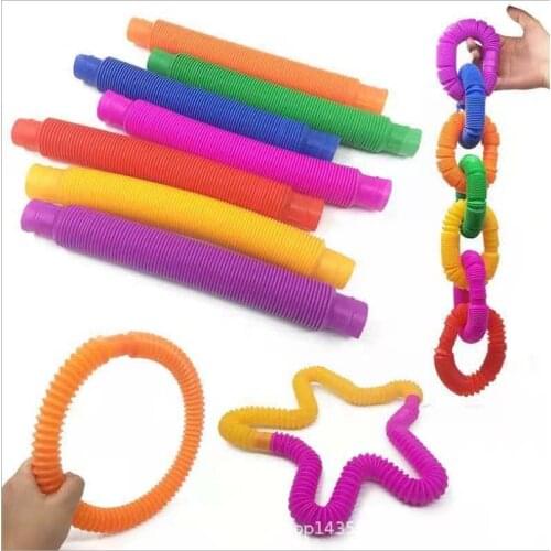 Pop Tube Stretching Fidget Toys Baby Sensory Toys Pop Grasp Stress Relief Antistress Simple Pop Tube Pipe Adults Flipping Board