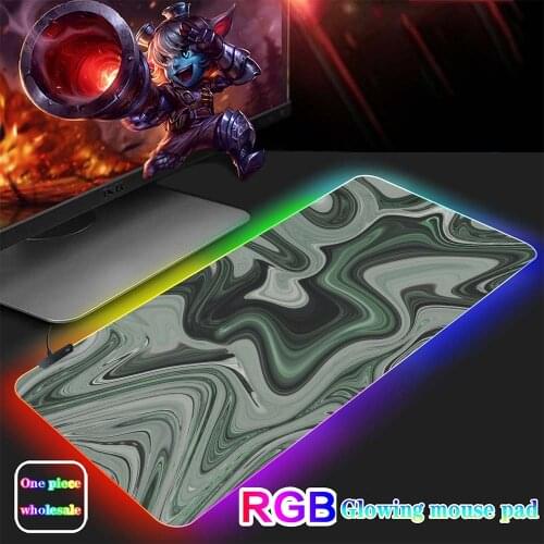 RGB Artistic Water Ripple Gaming Mouse Pad, Suitable for /CS GO/League of Legends/Valentine Impact/World of Warcraft PC Desk Mat