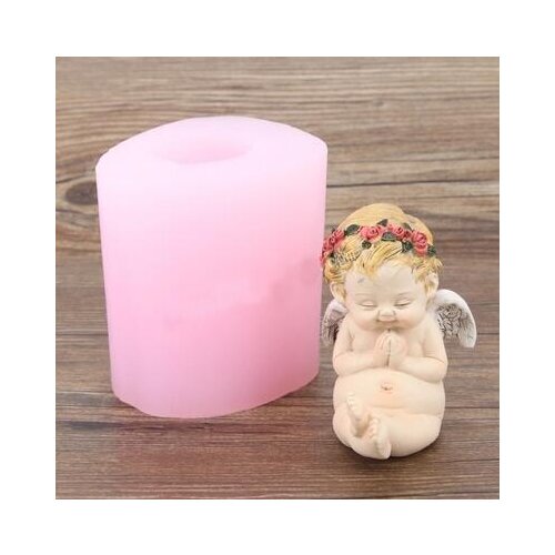 Silicone Mould Prayer Baby Angle Shape fondant mold mousse candle molds for cake decoration aroma plaster resin clay moulds