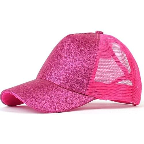 2021 New Glitter Ponytail Baseball Caps Sequins Shining High Quality Fashion Womens Messy Bun Adjustable Snapback Hip Hop Hat