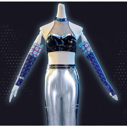 K/DA All Out Kaisa Cosplay Costume Outfit LOL Daughter of The Void Costume Unifrom Halloween Party Costumes for Women Game Suit