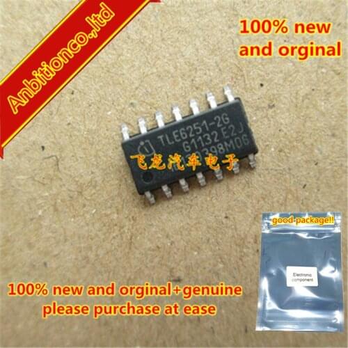 10pcs 100% new and orginal TLE6251-2G High Speed CAN-Transceiver with Wake and Failure Detection SOP14 in stock