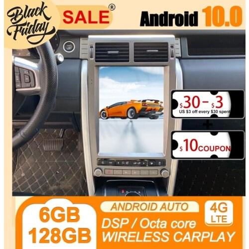 128GB Android 10 Tesla Style for Land Rover Discovery 2016 2020 Carplay GPS Car Navigation Multimedia Video Player Stereo Radio