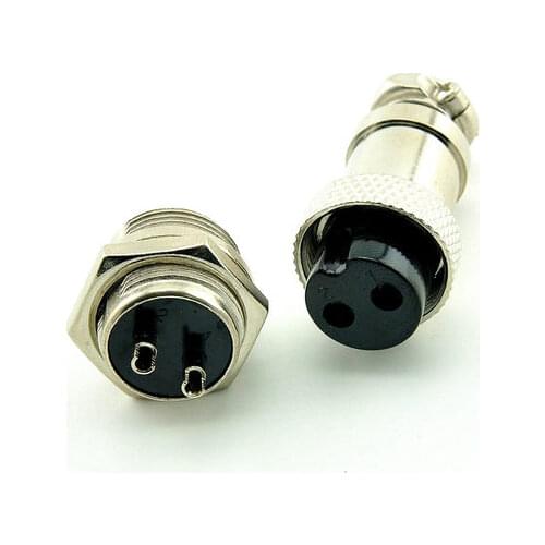 2PIN 16mm GX16-2 core aviation plug cable connector plug + socket 5 pairs