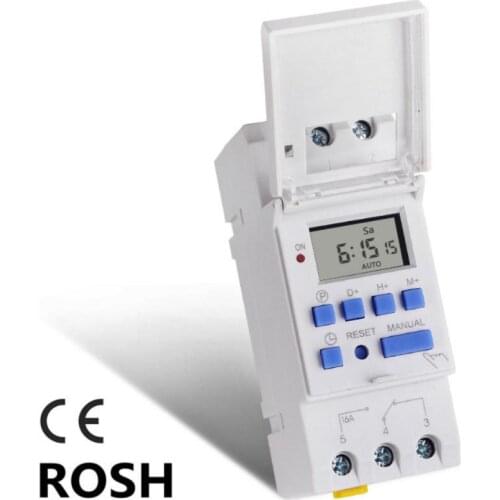 220V Digital LCD Timer Switch Microcomputer Programmable Relay Switch AC 220V 16A Smart Home Digital Timer Switch