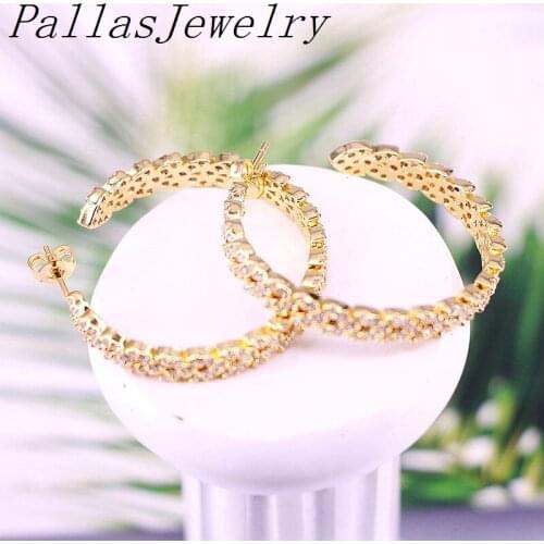 5Pairs Fashion clear cz earring, Circle shape cubic zircon earring stud,new design earring for Women Jewelry