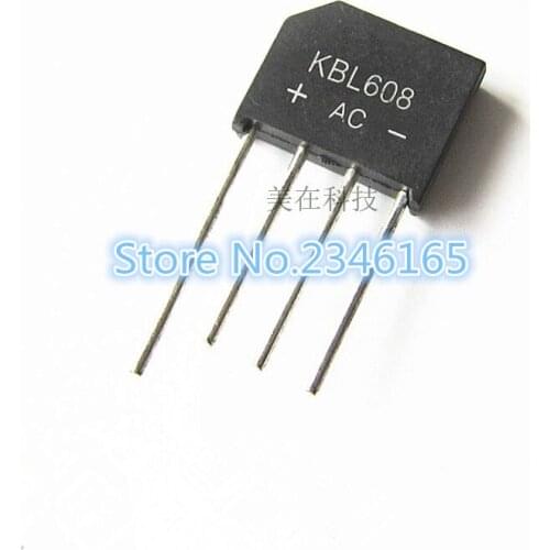 5PCS KBL608 KBL 608 bridge pile 6A 800V flat bridge rectifier new and original IC