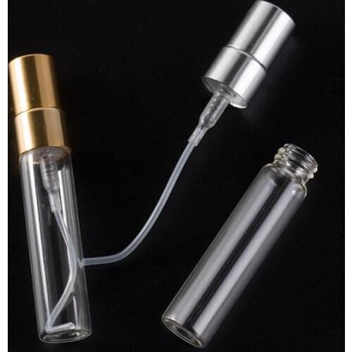 50pcs/lot 2ML 3ML 5ML Portable Mini Perfume Bottle Glass Empty Cosmetics Bottle Sample Test Tube Bottle Thin Glass Vials