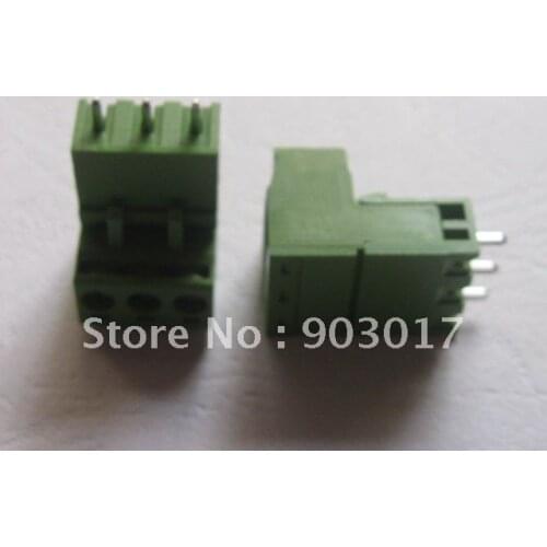 50 Pcs Per Lot Type Green 3way/pin 5.08mm Screw Terminal Block Connector HOT Sale High Quality