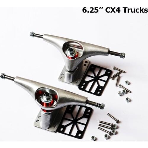 6.25Inch CX4 Surf Skate Trucks Aluminium Alloy Land Surfskate Trucks Carving Skateboard Rotatable Full Bracket Screw Nuts Set