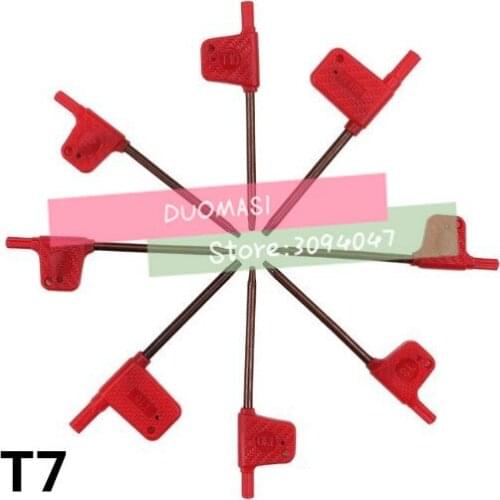 Free shipping 10Pcs screwdriver screwdriver inner six angle wrench T7 small red flower type wrench