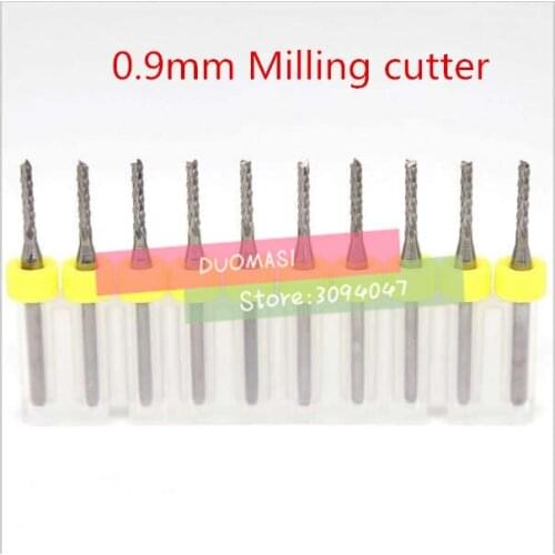 Free shipping Mini Milling cutter bit 10PCS 3.175*0.9mm Engraving Edge Cutter, CNC Router Bits, Endmill for PCB Machine