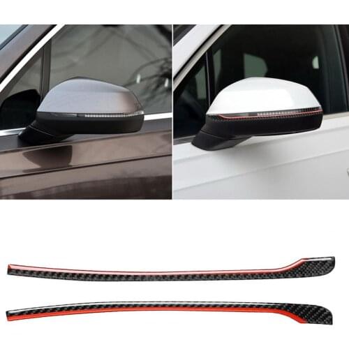 Decorative Sticker Red Side Strip UV-proof Rearview Mirror Anti-Rub Sticker for Audi New Q7 SQ7 4M 2016-2019 Left Right Drive