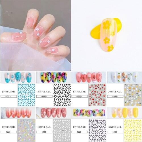Nail Sticker Women Face Geometric Nail Art Water Transfer Decals Sliders Flower Leaves Manicures Decoration