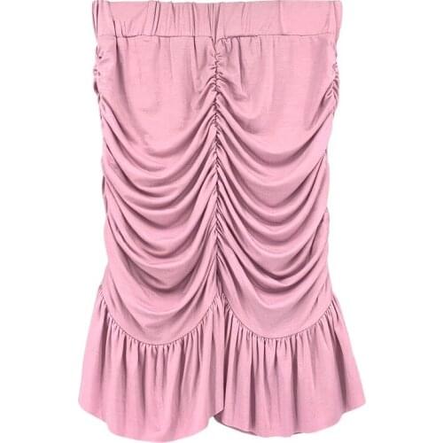 The latest hot summer style, ladies are cute and cute, slim and slim, high-waist pleated hip skirt, short skirt