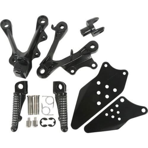 Front Footrest Foot Pegs For KAWASAKI ZX6R 2009-2014 2010 Footpeg Black Parts