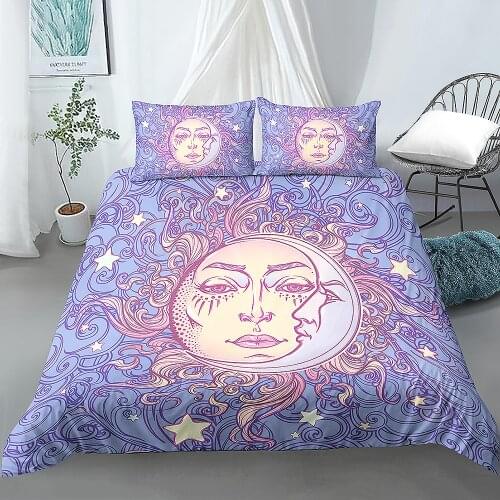 Psychedelic Bedding Mandala Bedding Set Duvet Cover With Pillowcase 2/3Pcs Duvet Cover Set Bohemian Bedclothes