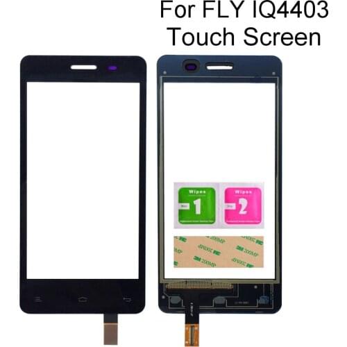 4.5" Touch Screen For FLY IQ4403 Touch Screen IQ 4403 Digitizer Touchscreen Front Glass Lens Sensor Panel Tools 3M Glue