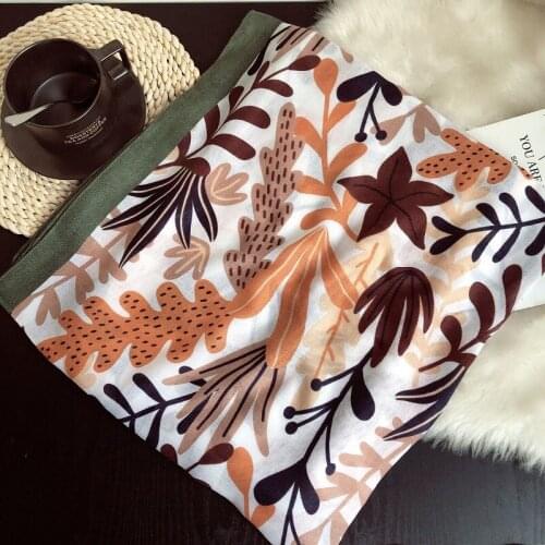 2020 Women Floral Pattern Cotton Voile Tassel Scarf 10pcs/lot
