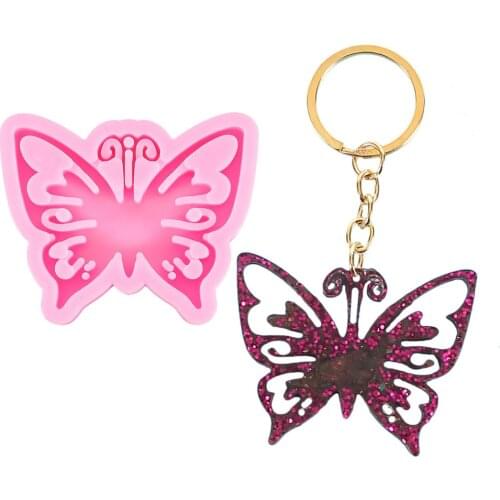 Butterfly Skeleton Keychain Silicone Resin Mold for Pendant Necklace Earring Jewelry Crafts Making DIY Bag Pendant Decoration