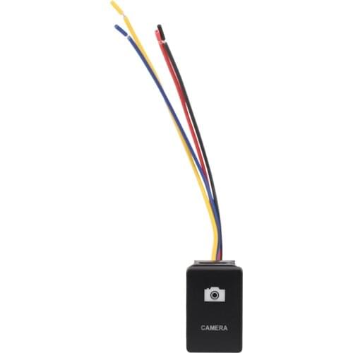 33x22mm 12V Blue LED Illuminated Switch On/Off For Toyota Landcruiser Yaris RAV4 Black