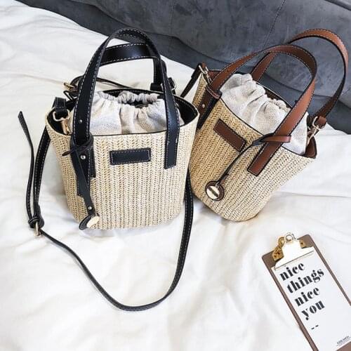 New Trend Bags Female Beach Straw Cross Body Bags For Women Fashion Rope Knitted Women Handbag Fresh Summer Women Tote