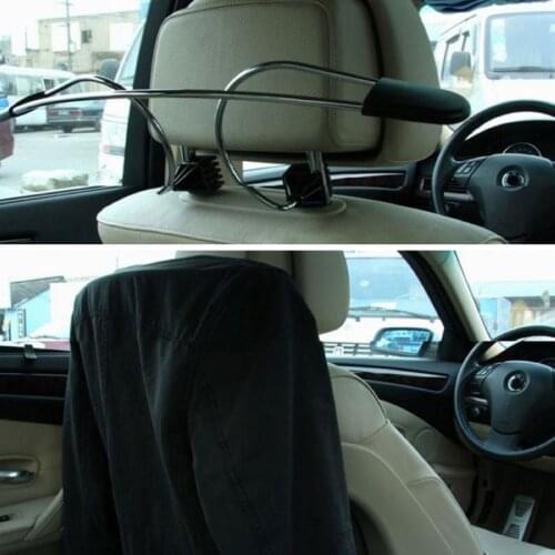 Stainless Steel Universal Car Coat Hanger Back Seat Headrest Clothes Jackets Suits Holder Rack Accessories Car Clothes Rack
