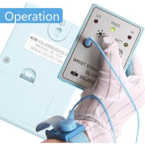 SL-035 Static Electricity ESD Wrist Strap Tester For Anti-static Wrist Strap Ground Wire Connection Cushion Connecting