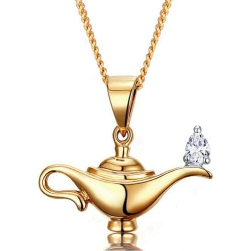 High quality original 925 sterling silver lamp pendant and necklace fashion ladies jewelry lover gift