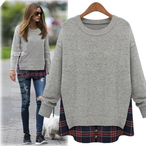 Blusas De Inverno Feminina Europe Autumn Clothing Pattern Fund Sleeve Head Sweater Knitting Unlined Upper Garment Jacket Woman