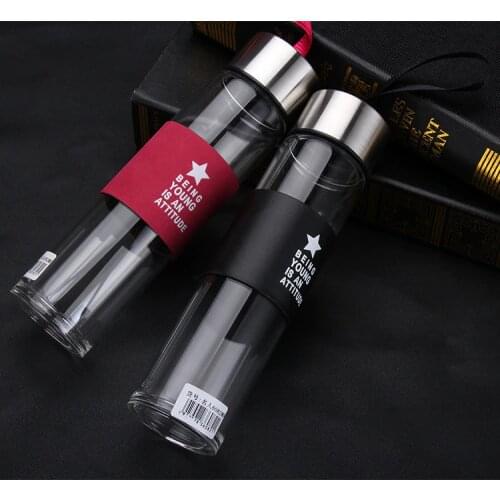 1PC Drinking Kettle Tea Bottle Water Bottle Glass Jug With Tea Infuser My Sport Bottle Travel Outdoor Hiking Kettle KD 1469