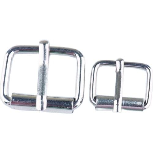 10 pcs DIY Metal Belt buckle Hand Bag Shoe Jeans Strap Belt Web Adjust Roller Pin Buckle Snap Rectangle Ring Leather Craft