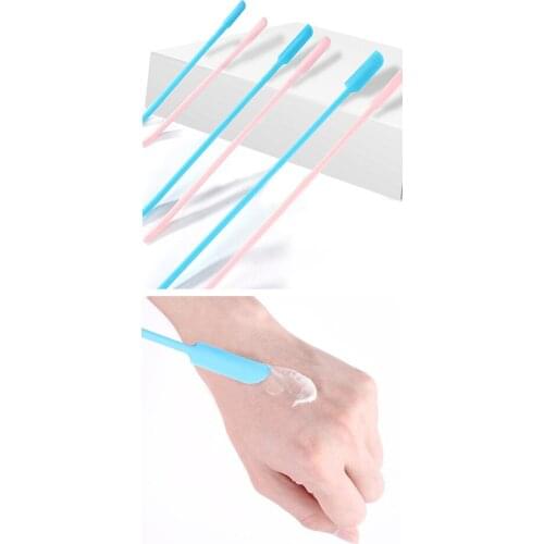 3Pcs Portable Kitchen Reusable Flexible Silicone Scraper Beauty Safe Drop Spatula Makeup Brush Face Mini Mask Brush Beauty Tool