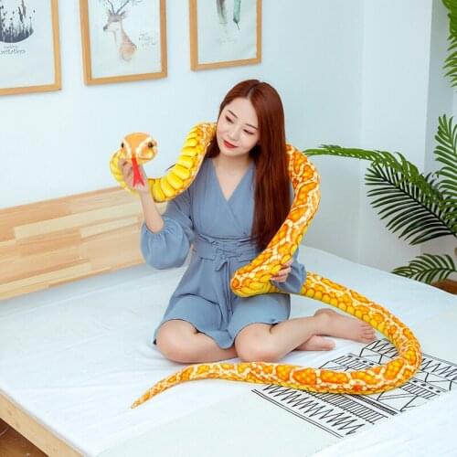 300cm Long Plush Snake Python Dolls PP Cottton Stuffed Animals Snake Plush Toys Kids Playmate Boa Toys for Children Gift