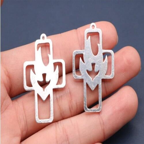 Charm Peace Dove Icon Aluminum Jesus Peace Dove Cross Retail Christian Cross Jewelry Medal