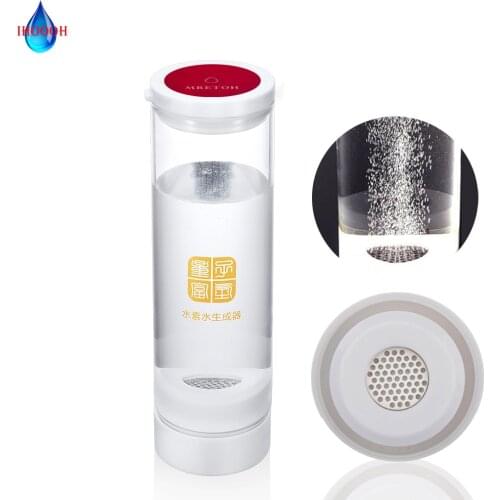 Anti-Oxidation SPE PEM Electrolysis Hydrogen Rich Water Generator Bottle Portable H2 Alkaline Ionizer Healthy Glass Cup 600ML